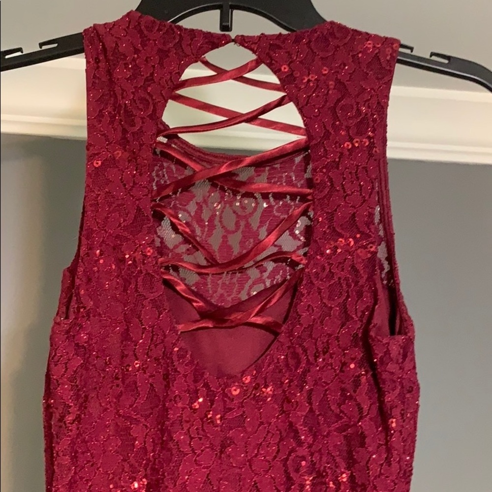 Embellished Red Dress